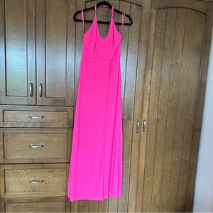 Hot Pink Formal halter dress size M